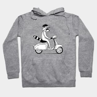 raccoon on scooter Hoodie